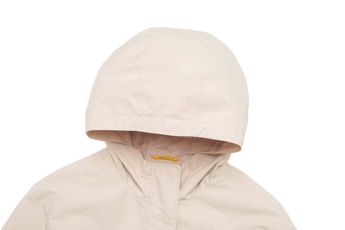 Girls Semi-Cropped Windbreaker Jacket- L/Beige