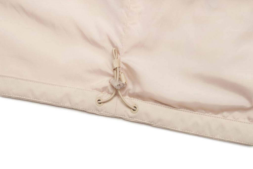 Girls Semi-Cropped Windbreaker Jacket- L/Beige