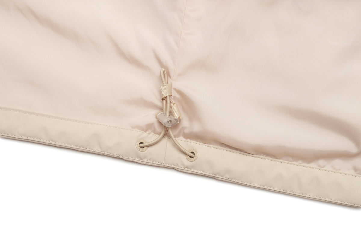 Girls Semi-Cropped Windbreaker Jacket- L/Beige