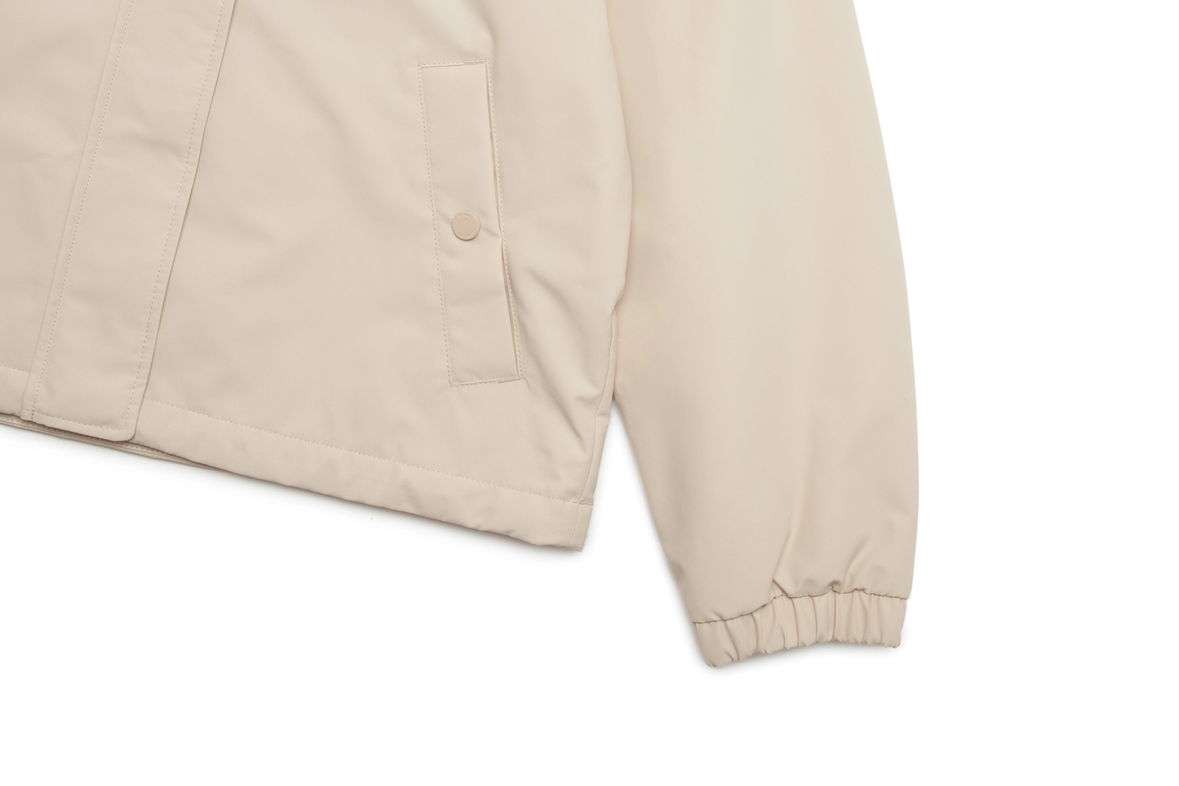 Girls Semi-Cropped Windbreaker Jacket- L/Beige