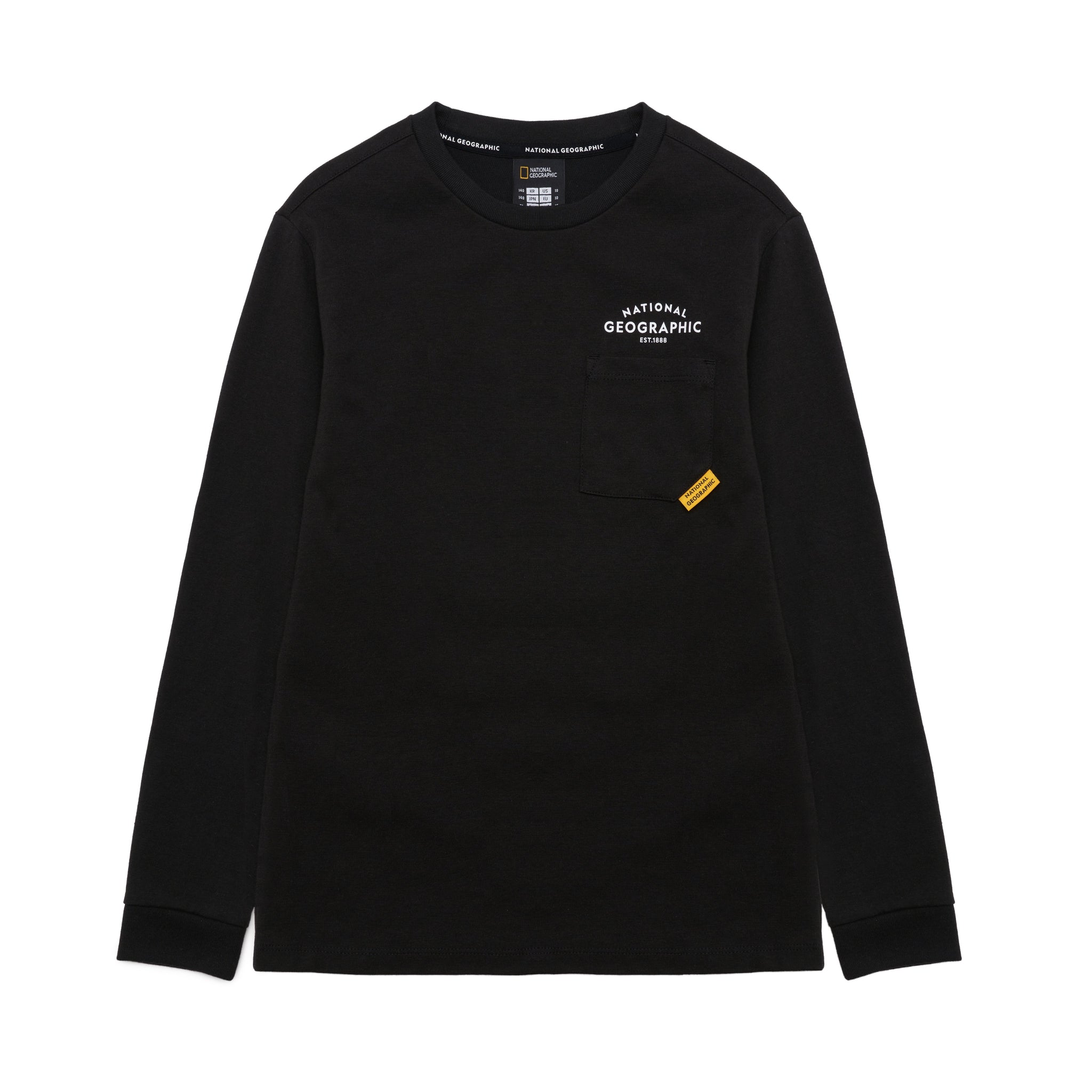 KIDS BASIC LOGO LONG SLEEVED SHIRT- CARBON BLACK