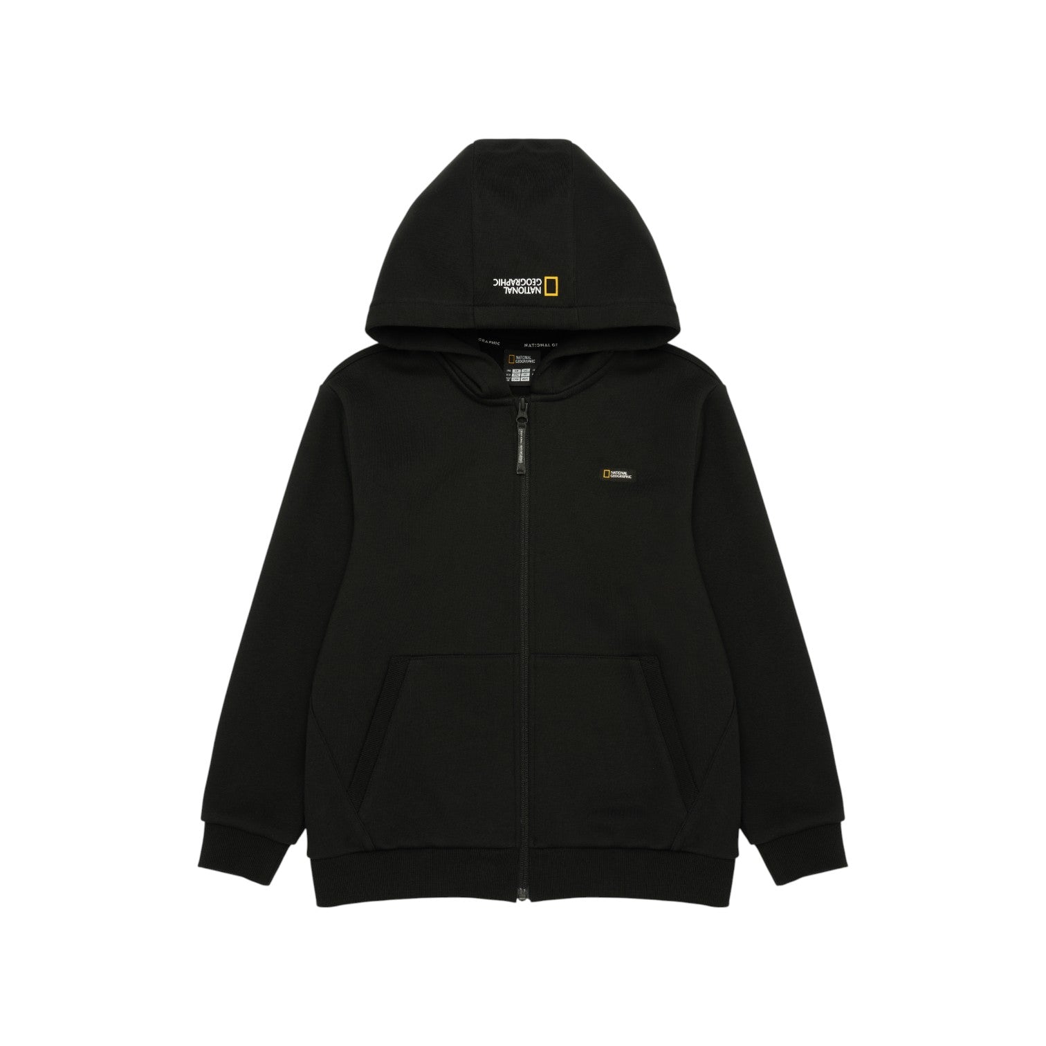 KIDS FULL ZIP HOODIE- CARBON BLACK