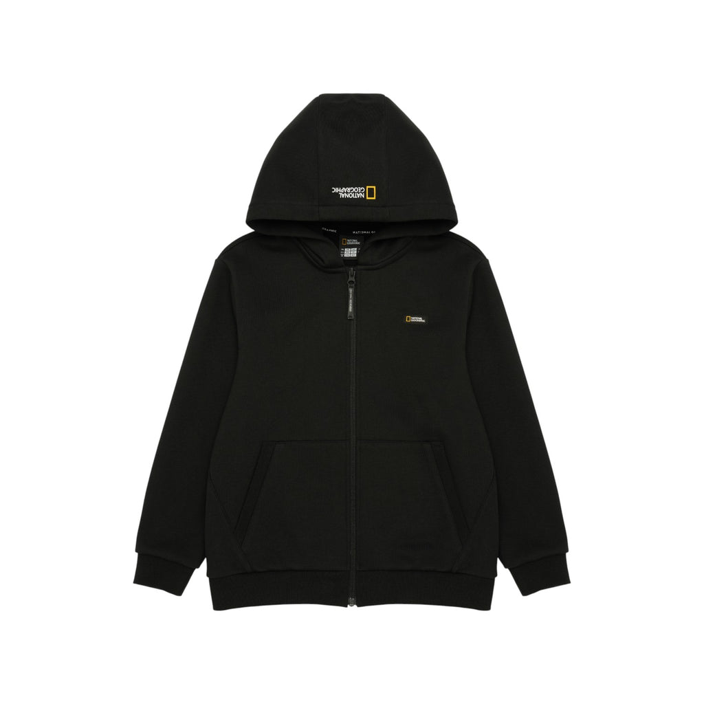 Kids Full Zip Hoodie- Carbon Black