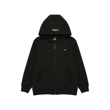 KIDS FULL ZIP HOODIE- CARBON BLACK