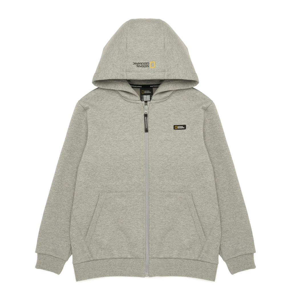 Kids Full Zip Hoodie- Mgrey