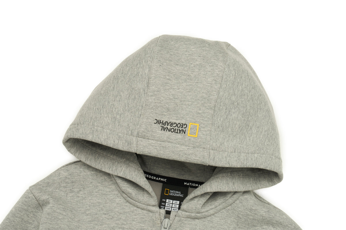 Kids Full Zip Hoodie- Mgrey