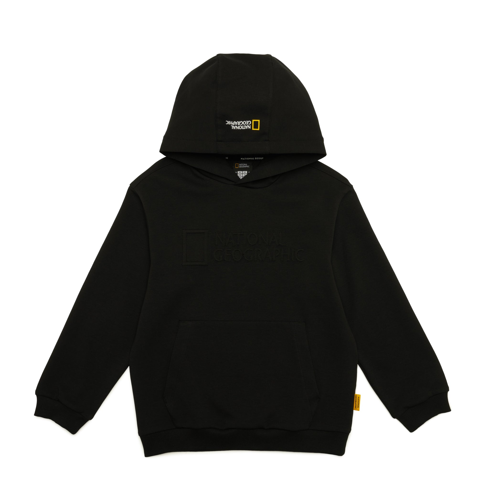KIDS BASIC BIG LOGO HOODIE- CARBON BLACK