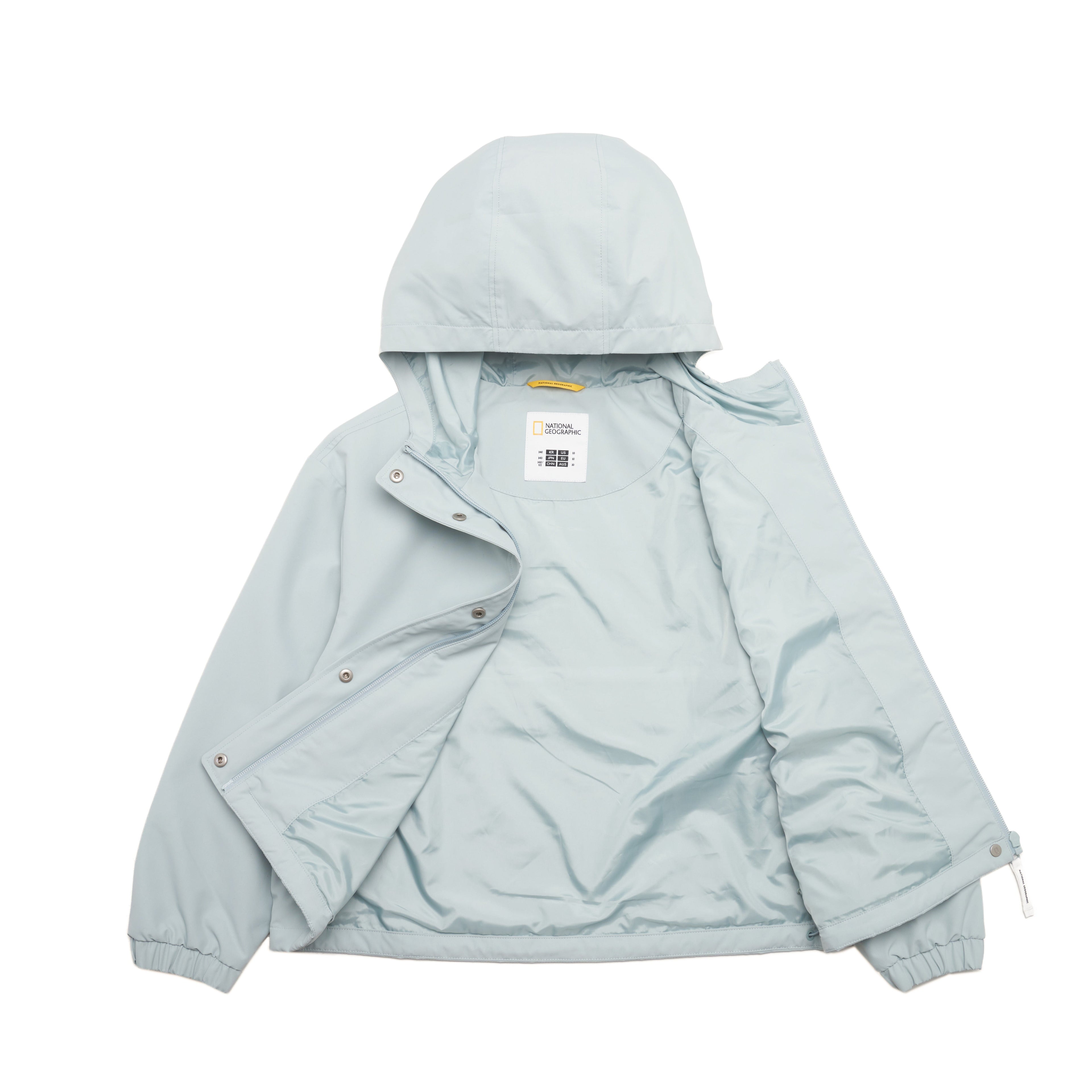 Girls Semi-Cropped Wind Breaker Jacket- Mint