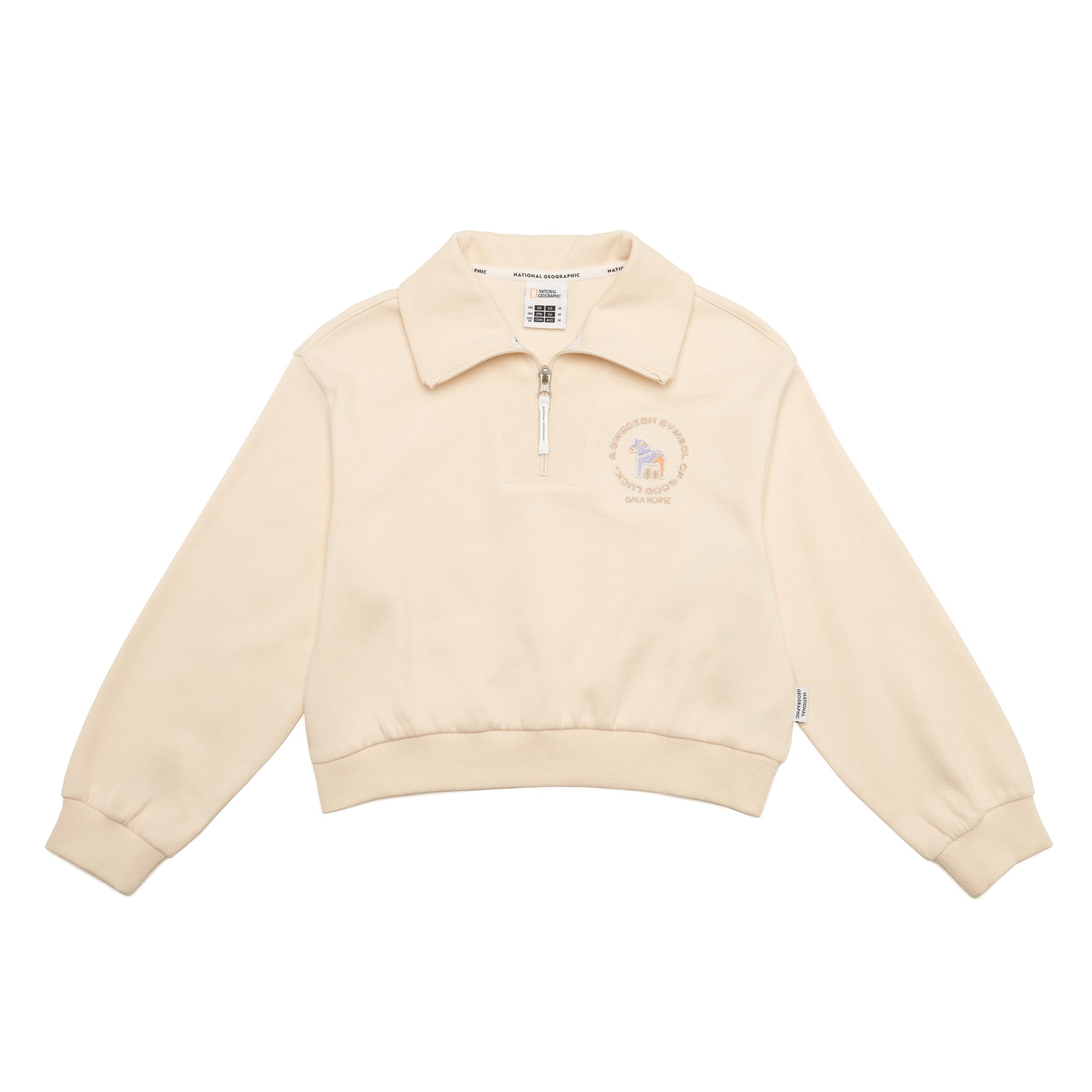 HALFZIPUP SWEATSHIRT IVORY