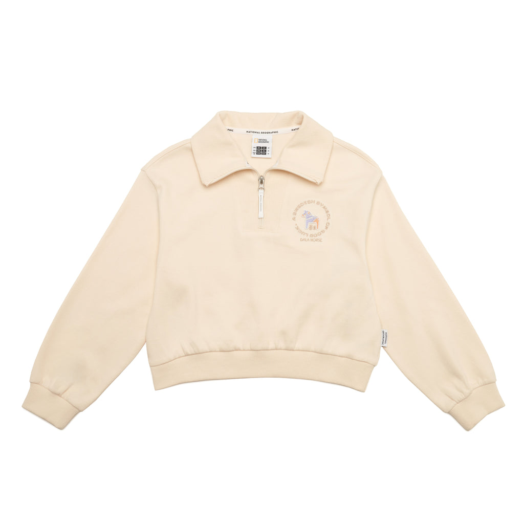 Halfzipup Sweatshirt Ivory