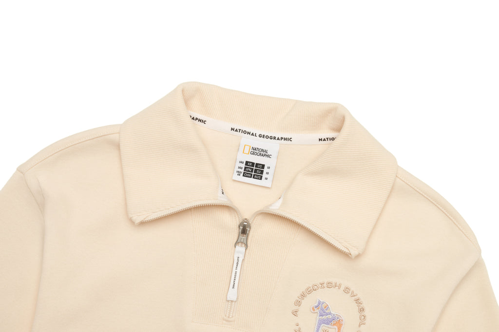 Halfzipup Sweatshirt Ivory