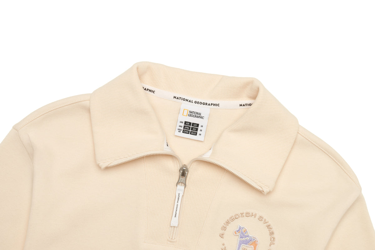 Halfzipup Sweatshirt Ivory