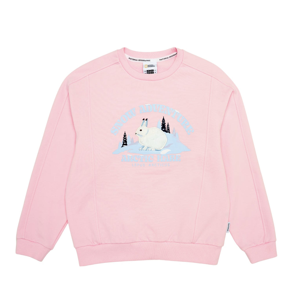 Girls Applique Graphic Sweatshirt (Fleece)