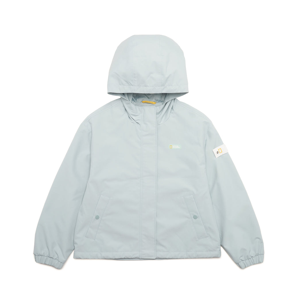 Girls Semi-Cropped Wind Breaker Jacket- Mint