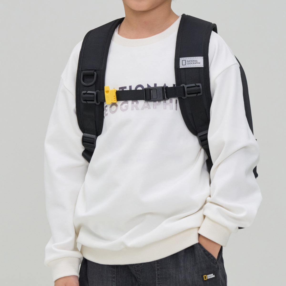 Kids Lucca Backpack W/ Molded Mini Pouch- Black