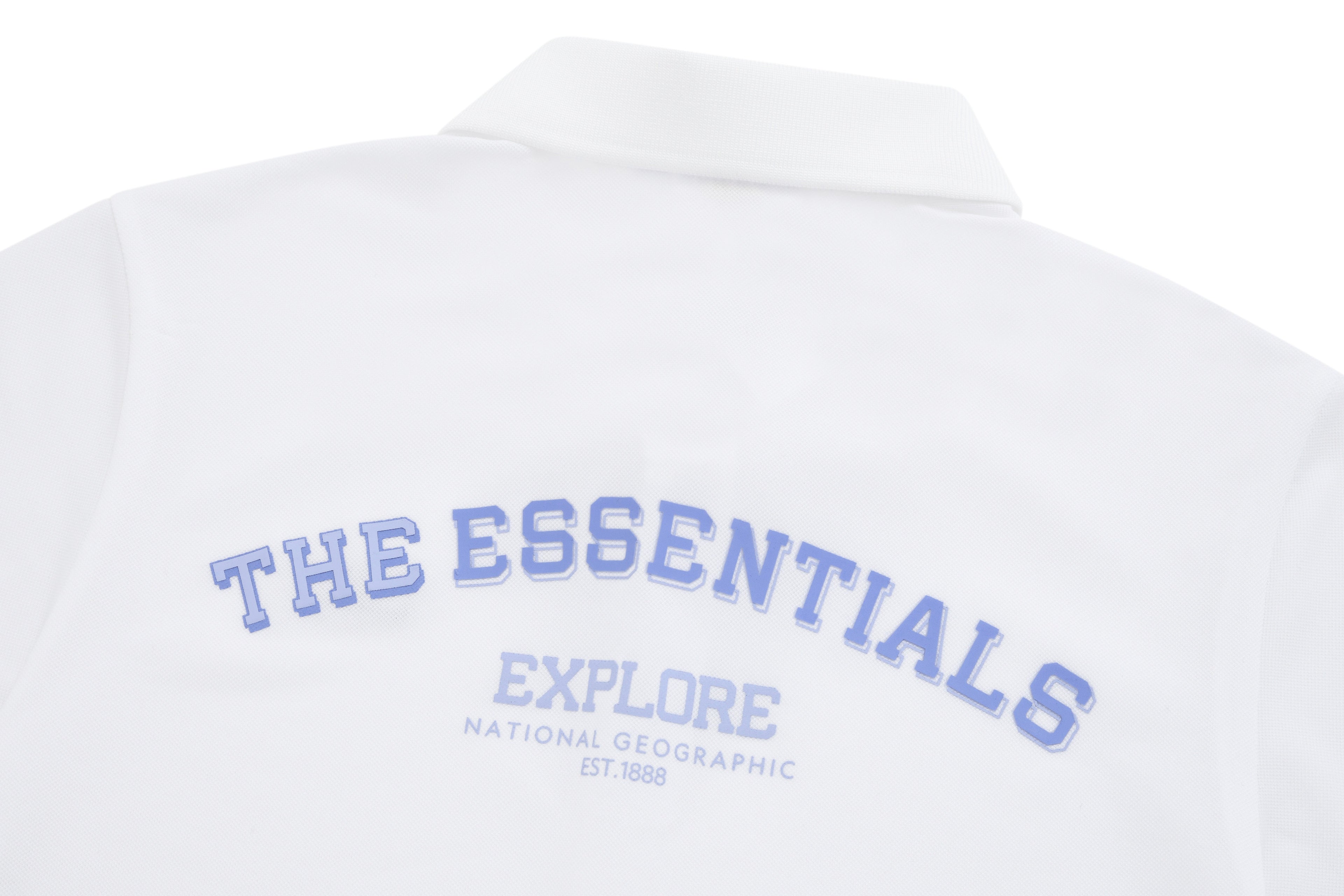 Kids Pique Polo Shirt With Logo And Back Graphics- White