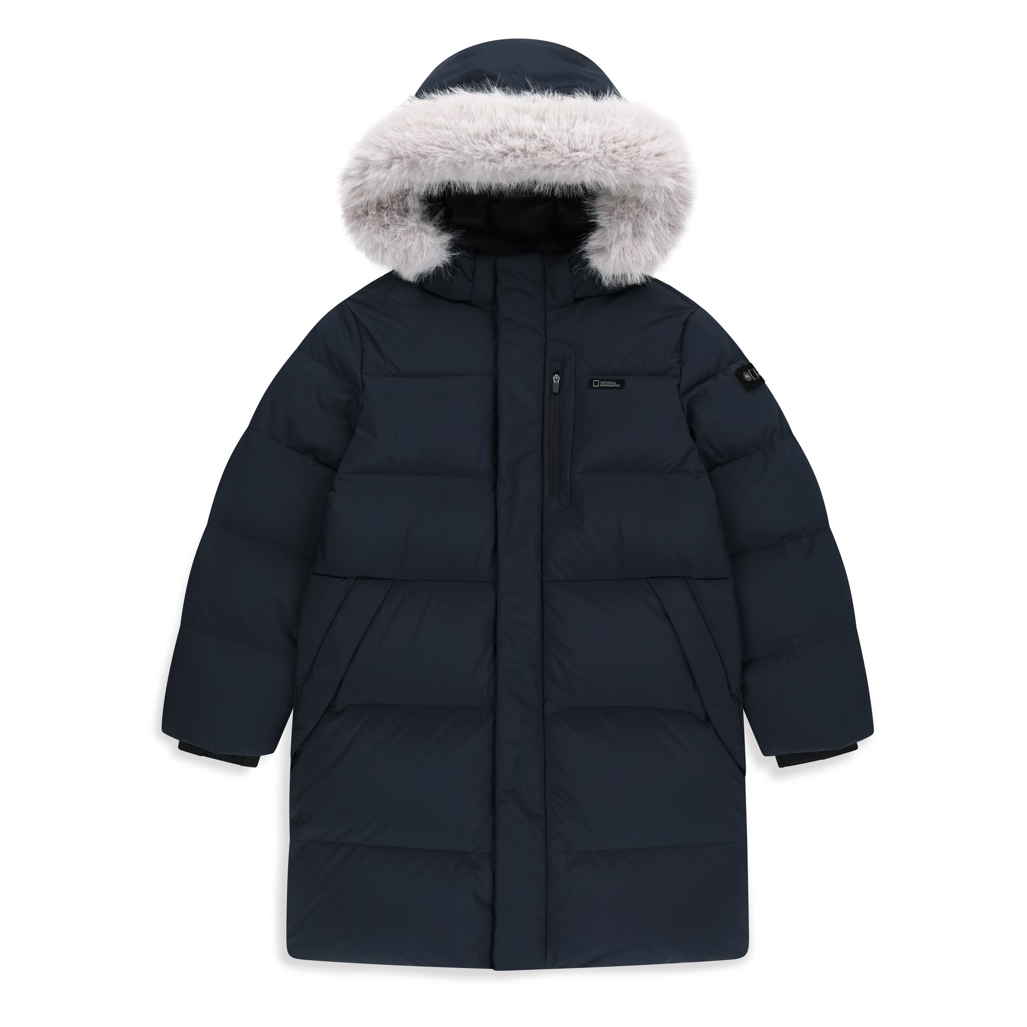 KIDS ADVENTURE MANATEE LONG DUCK DOWN JACKET- D/NAVY