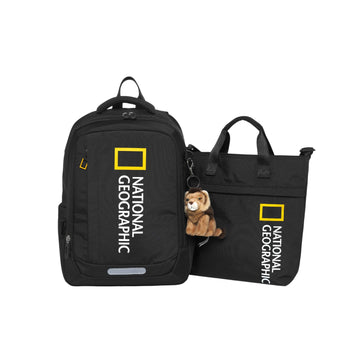 KIDS NEWBIE BACKPACK W/ TOTE BAG- BLACK