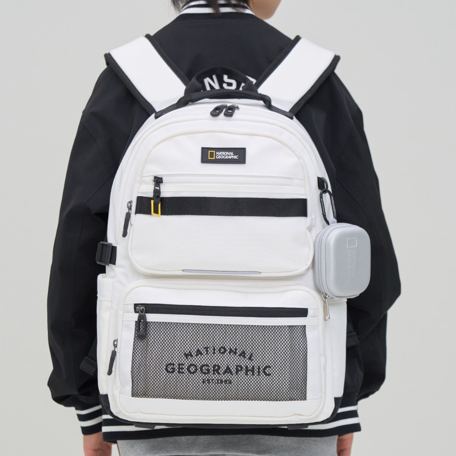 Optimus Kids Backpack With Pouch- Ivory
