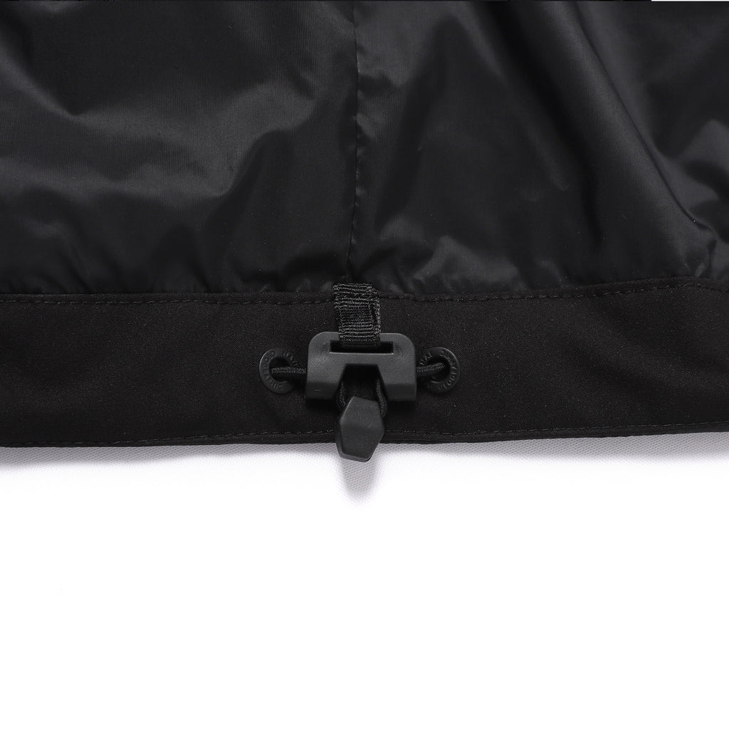 Unisex Two-Layer Color-Block Hooded Windbreaker