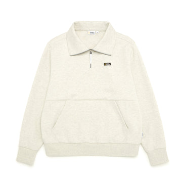 WOMAN'S MANATEE HALFZIP SWEATSHIRT- M/OATMEAL