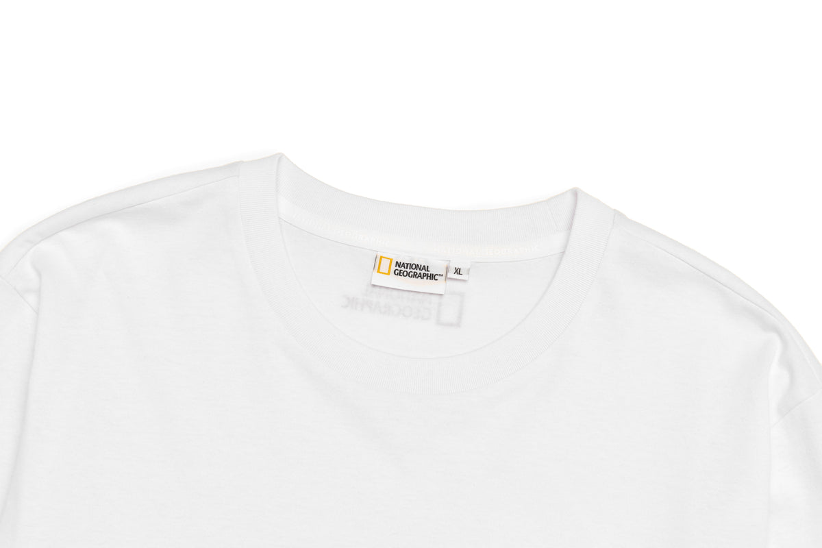 Unisex Small Logo Long-Sleeved T-Shirt- White
