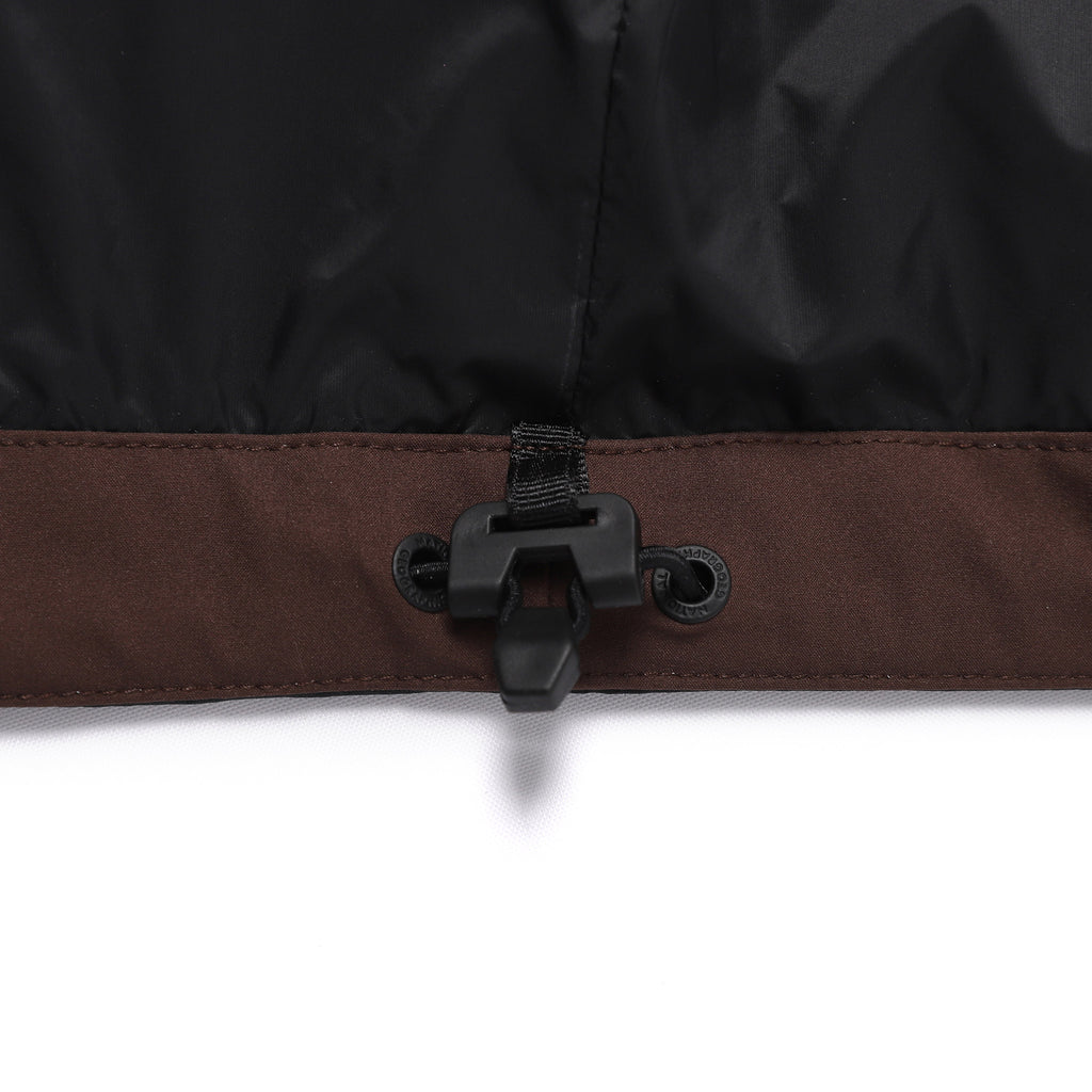 Unisex Two-Layer Color-Block Hooded Windbreaker