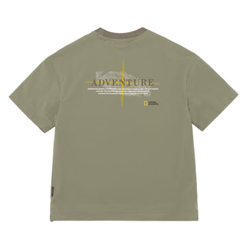 ADVENTURE T-SHIRT WITH POCKET- LICHEN KHAKI
