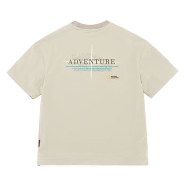 ADVENTURE T-SHIRT WITH POCKET-L BEIGE