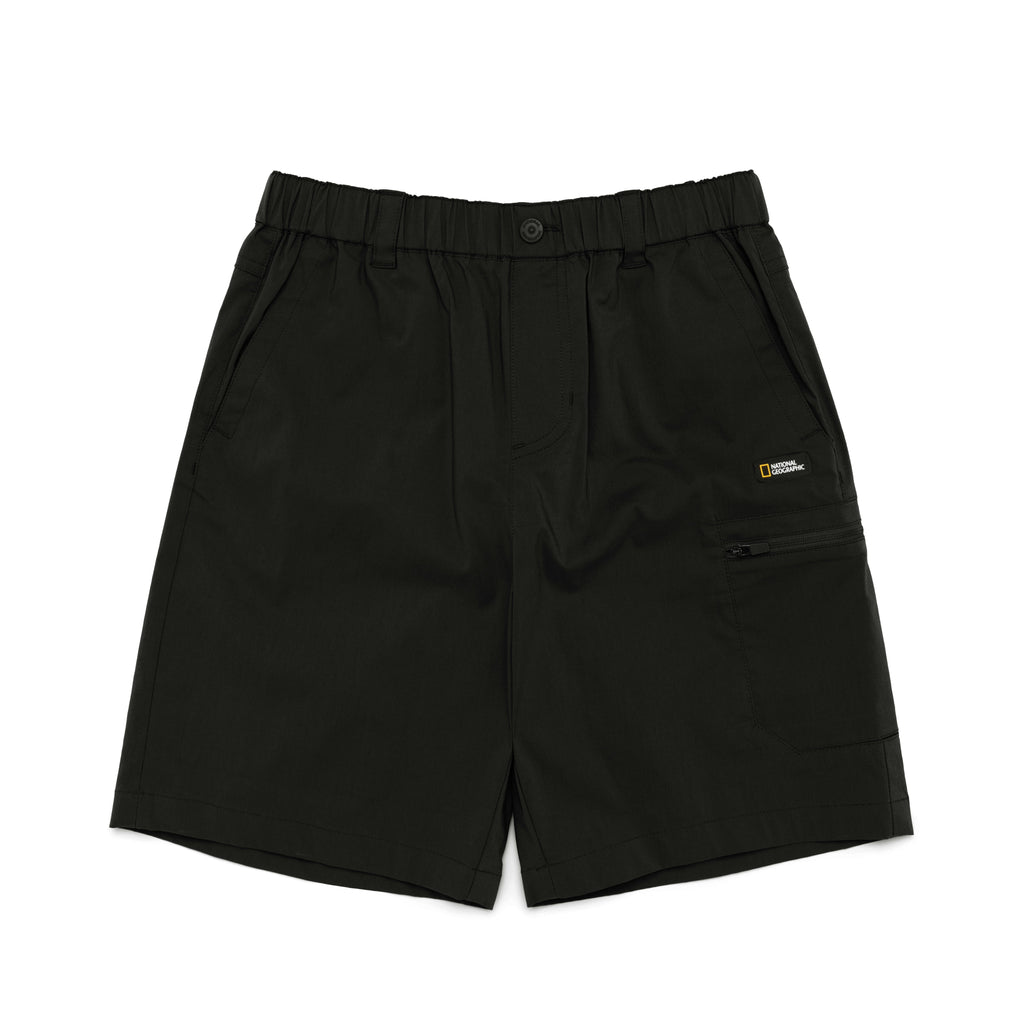Kids Gartered Shorts With Side Pocket- Carbon Black