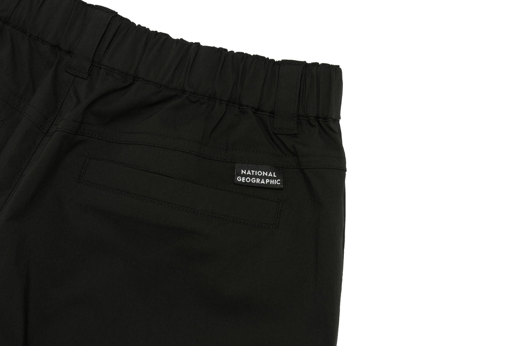 Kids Gartered Shorts With Side Pocket- Carbon Black