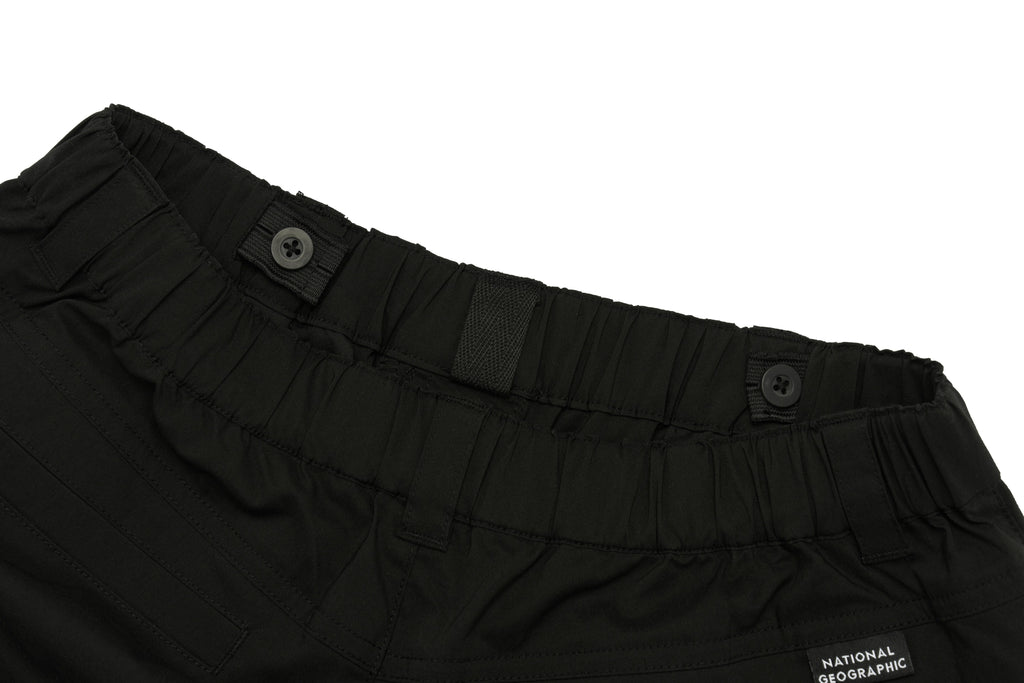 Kids Gartered Shorts With Side Pocket- Carbon Black