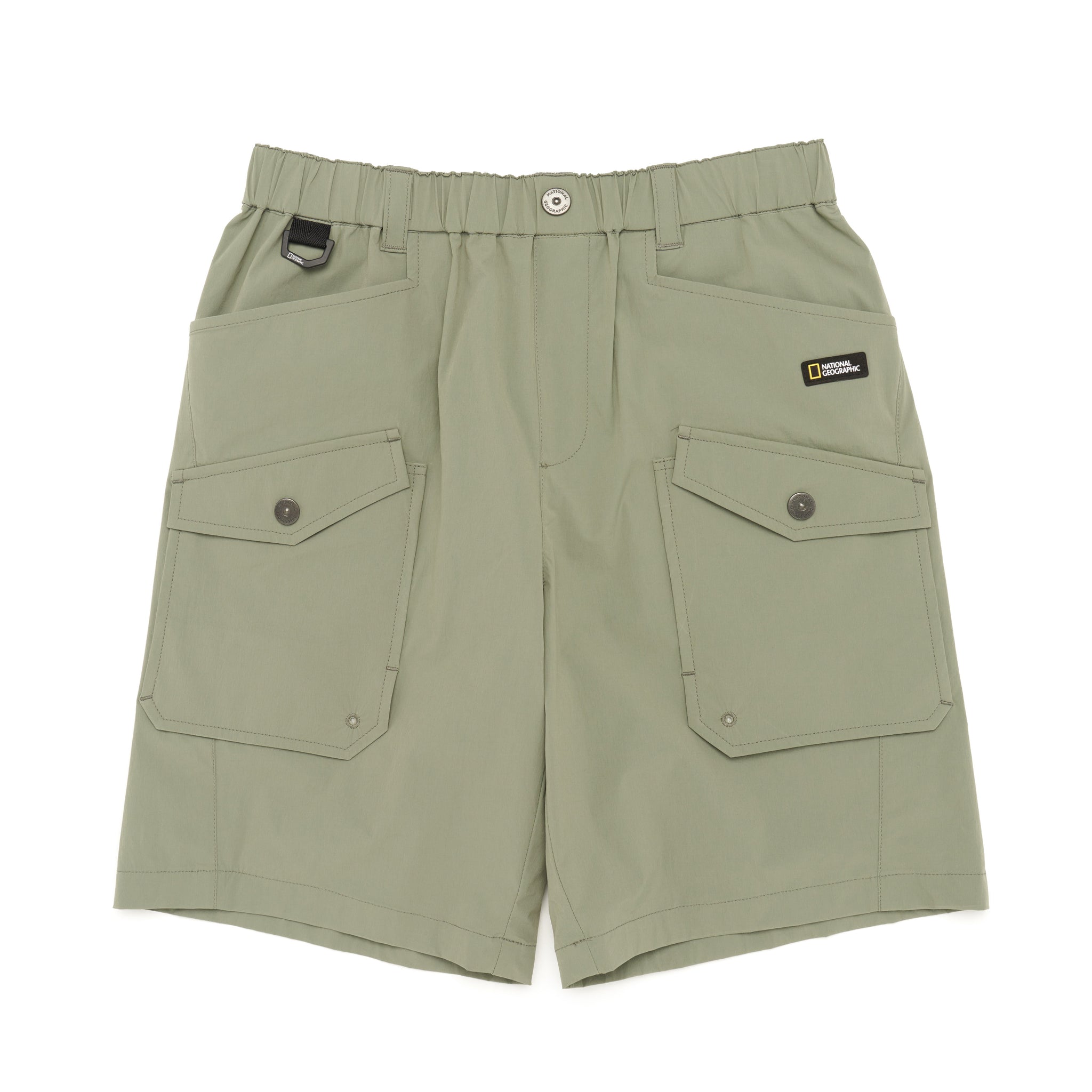 KIDS CARGO SHORTS WITH SIDE POCKETS- LICHEN KHAKI
