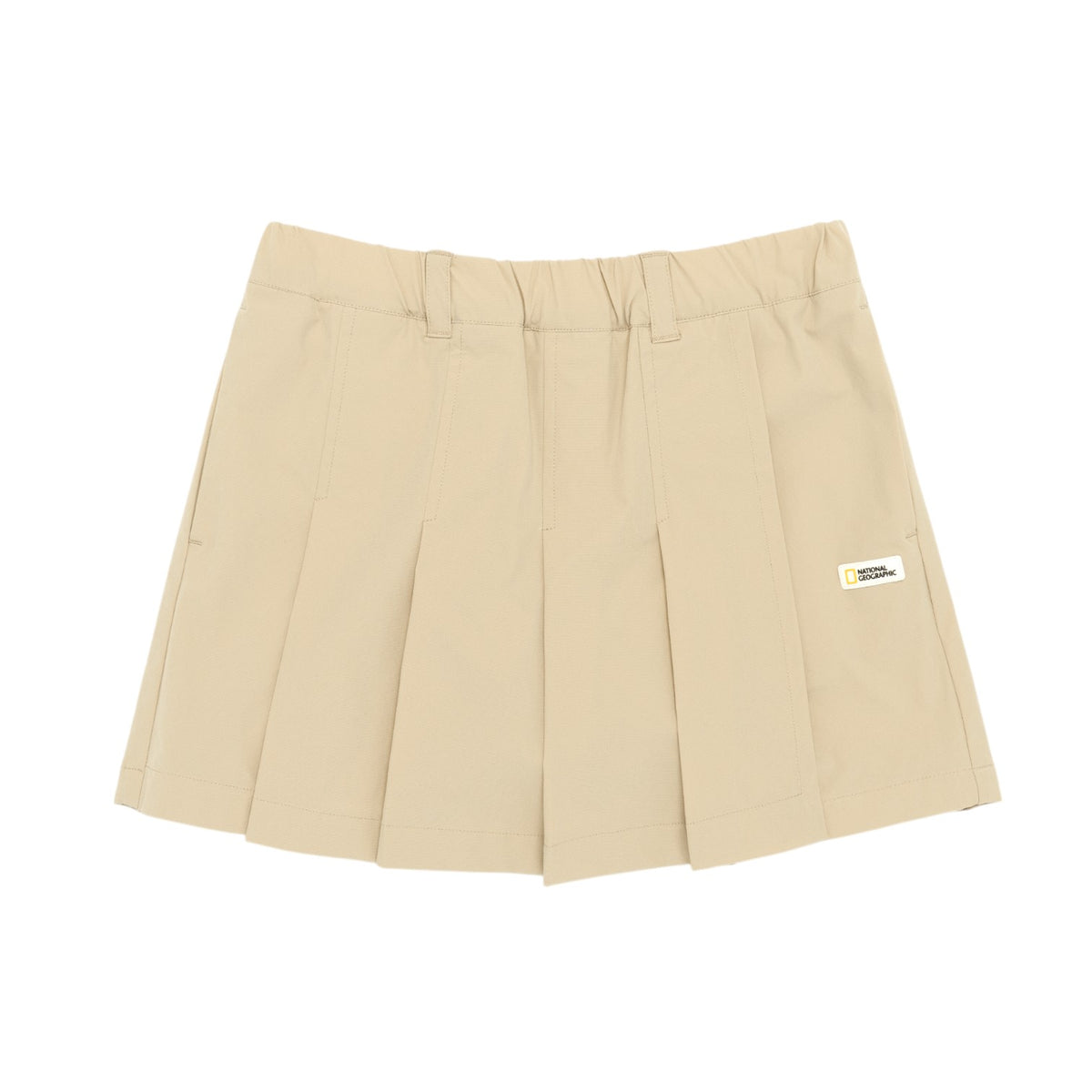 Kids Pleated Mini Cullotes -L/Beige