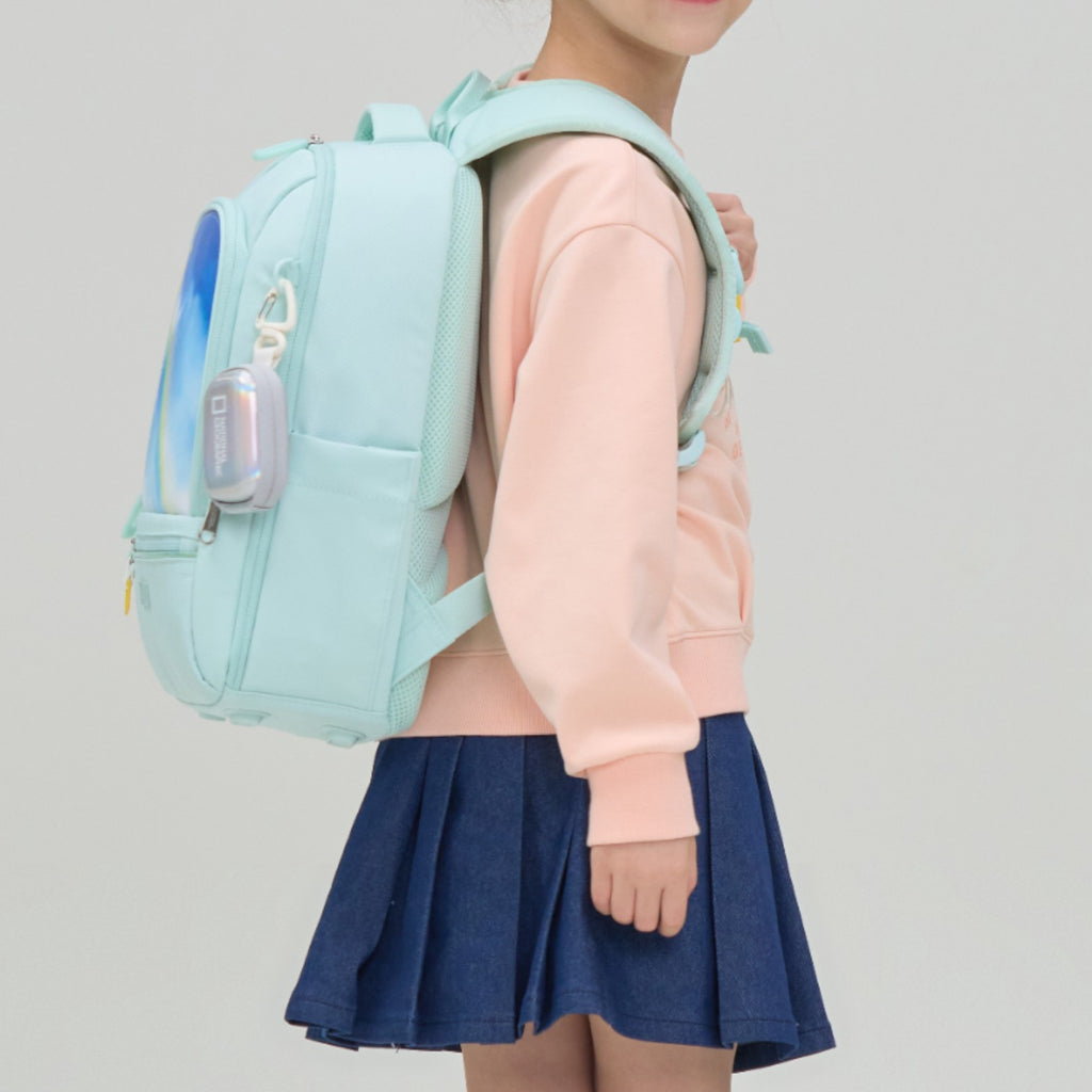 Kids Lucca Backpack W/ Molded Mini Pouch- Mint