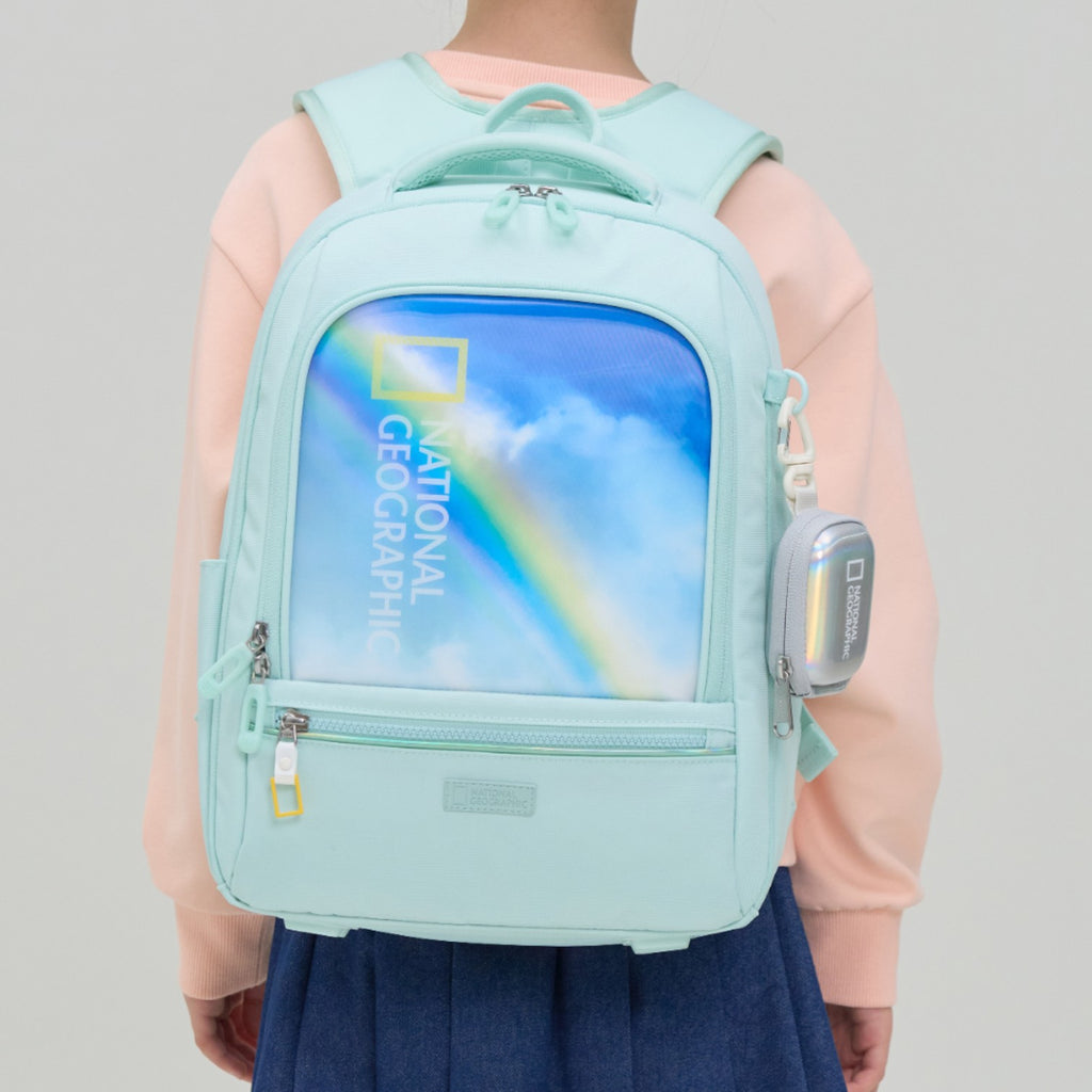 Kids Lucca Backpack W/ Molded Mini Pouch- Mint