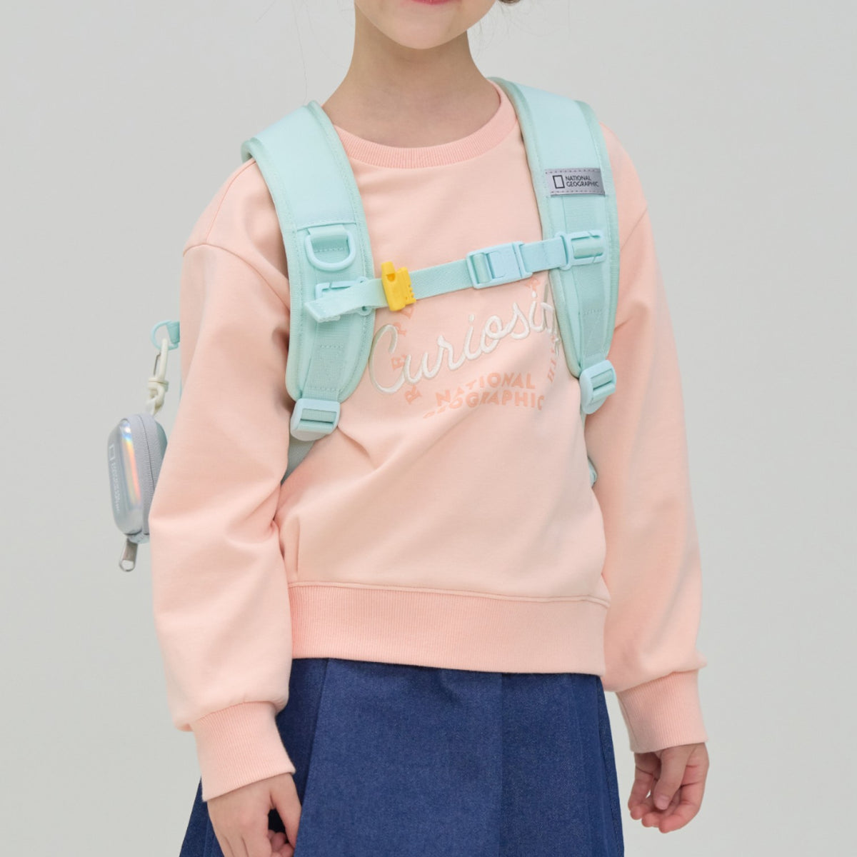 Kids Lucca Backpack W/ Molded Mini Pouch- Mint
