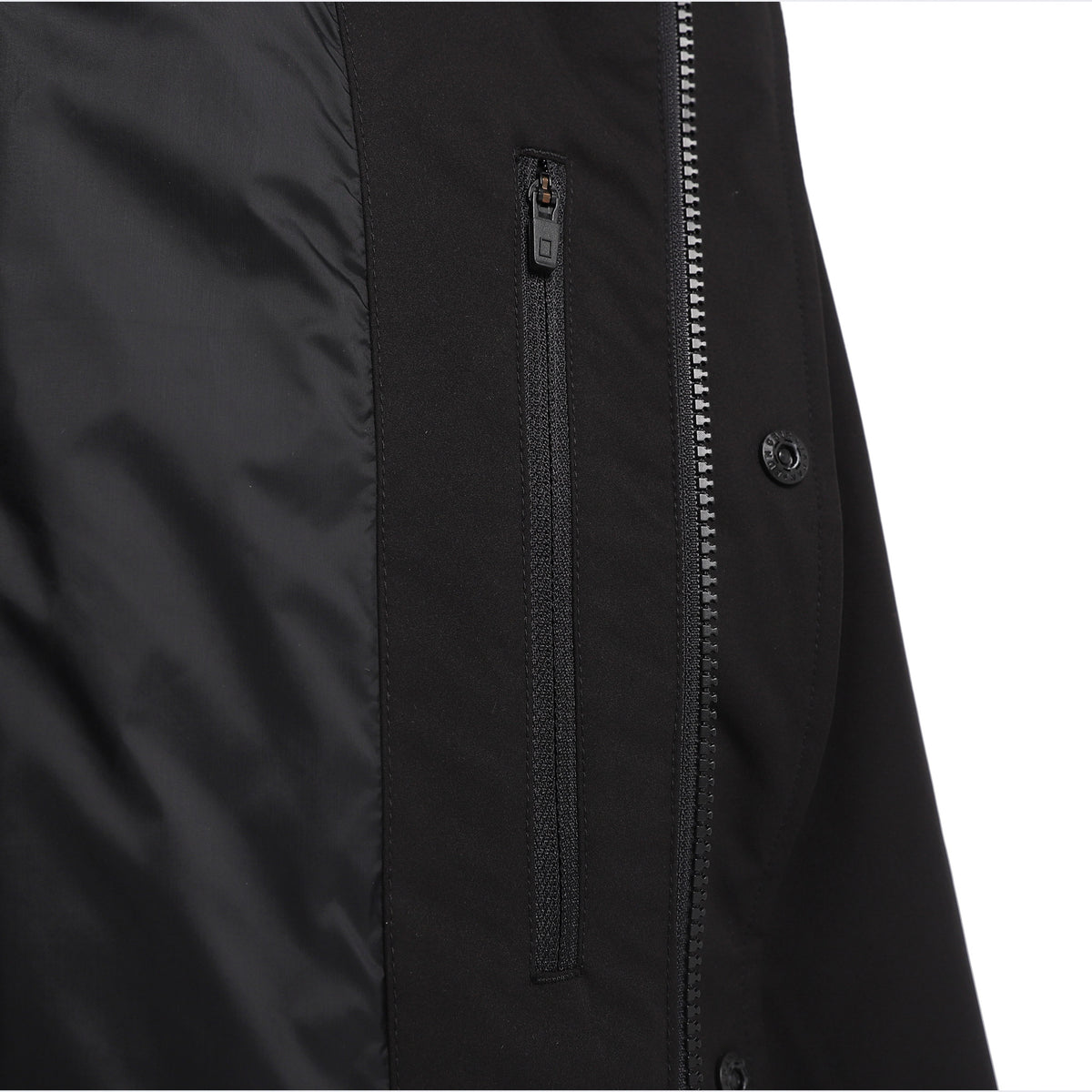 Unisex Two-Layer Color-Block Hooded Windbreaker