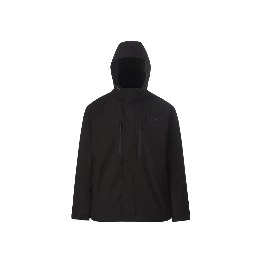 Unisex Two-Layer Color-Block Hooded Windbreaker