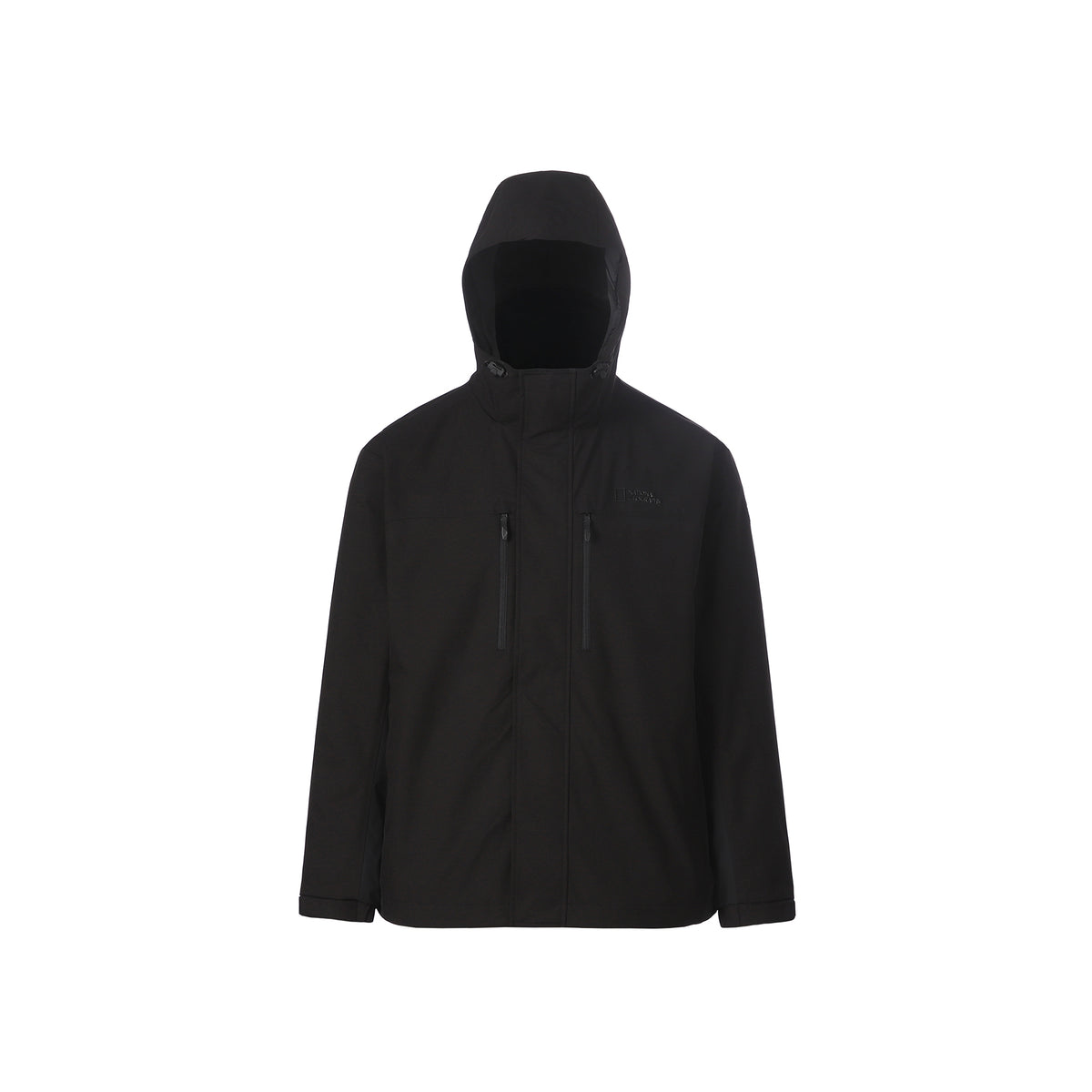 Unisex Two-Layer Color-Block Hooded Windbreaker