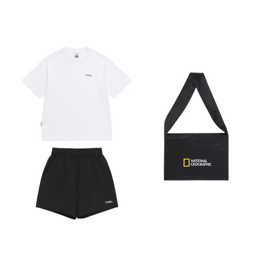 3-Pack T-shirt, Shorts and Tote Bag Set- White