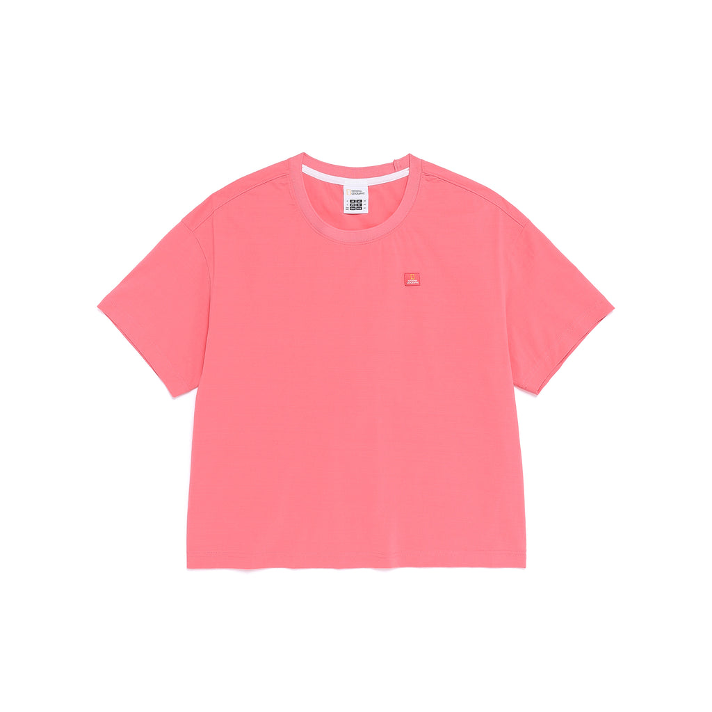 Women's Frozen Air Semi-Cropped Short Sleeve Semi-Overfit T-Shirt