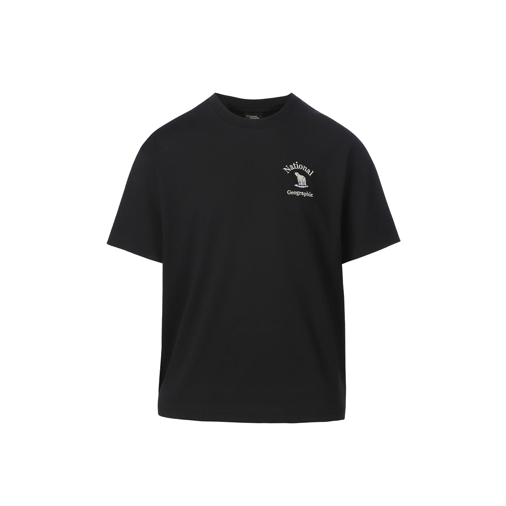 Unisex Natgeo "Polar Bear" Graphic Semi-Oversized T-shirt