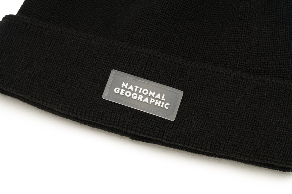 Kids Logo Patch Beanie- Black