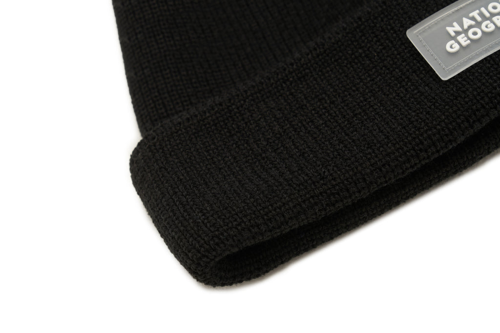 Kids Logo Patch Beanie- Black