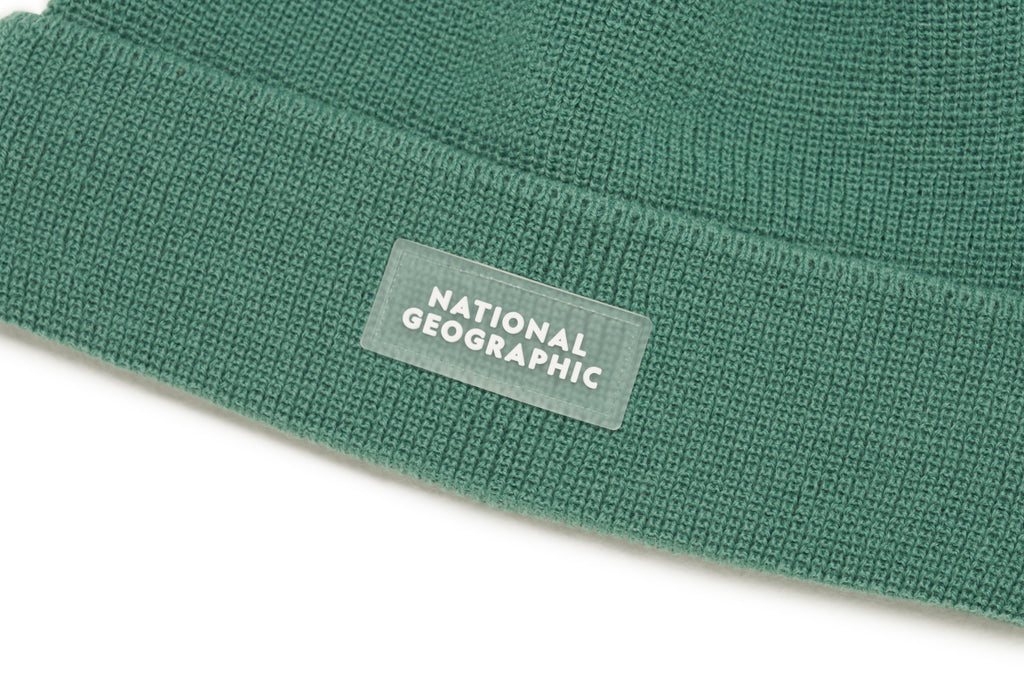 Kids Logo Patch Beanie- Green