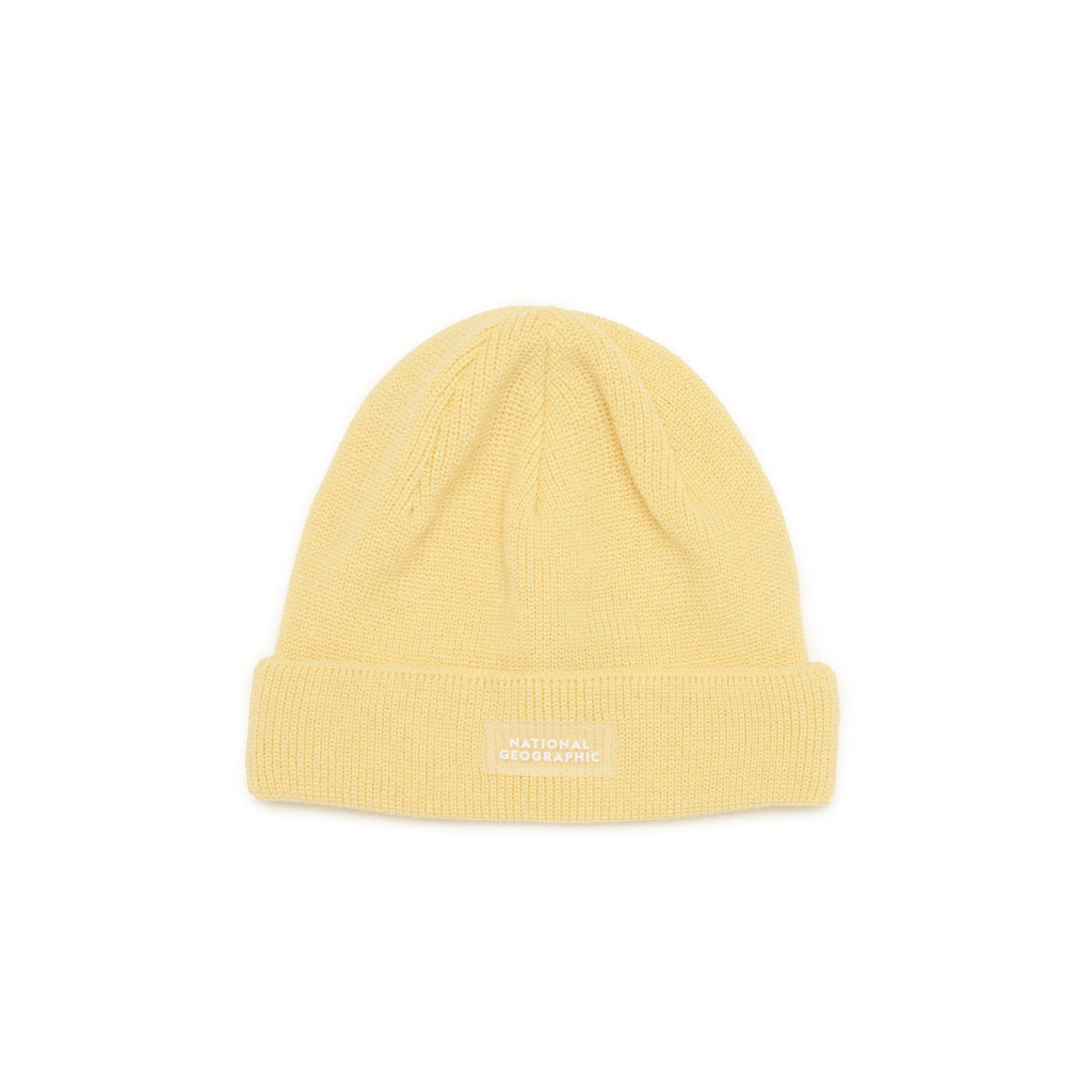 Kids Logo Patch Beanie- Light yellow