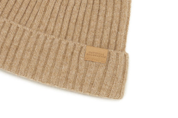 RIBBED WOOL BEANIE OATMEAL