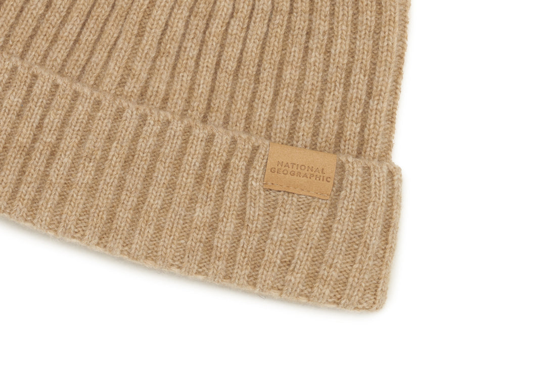 RIBBED WOOL BEANIE OATMEAL