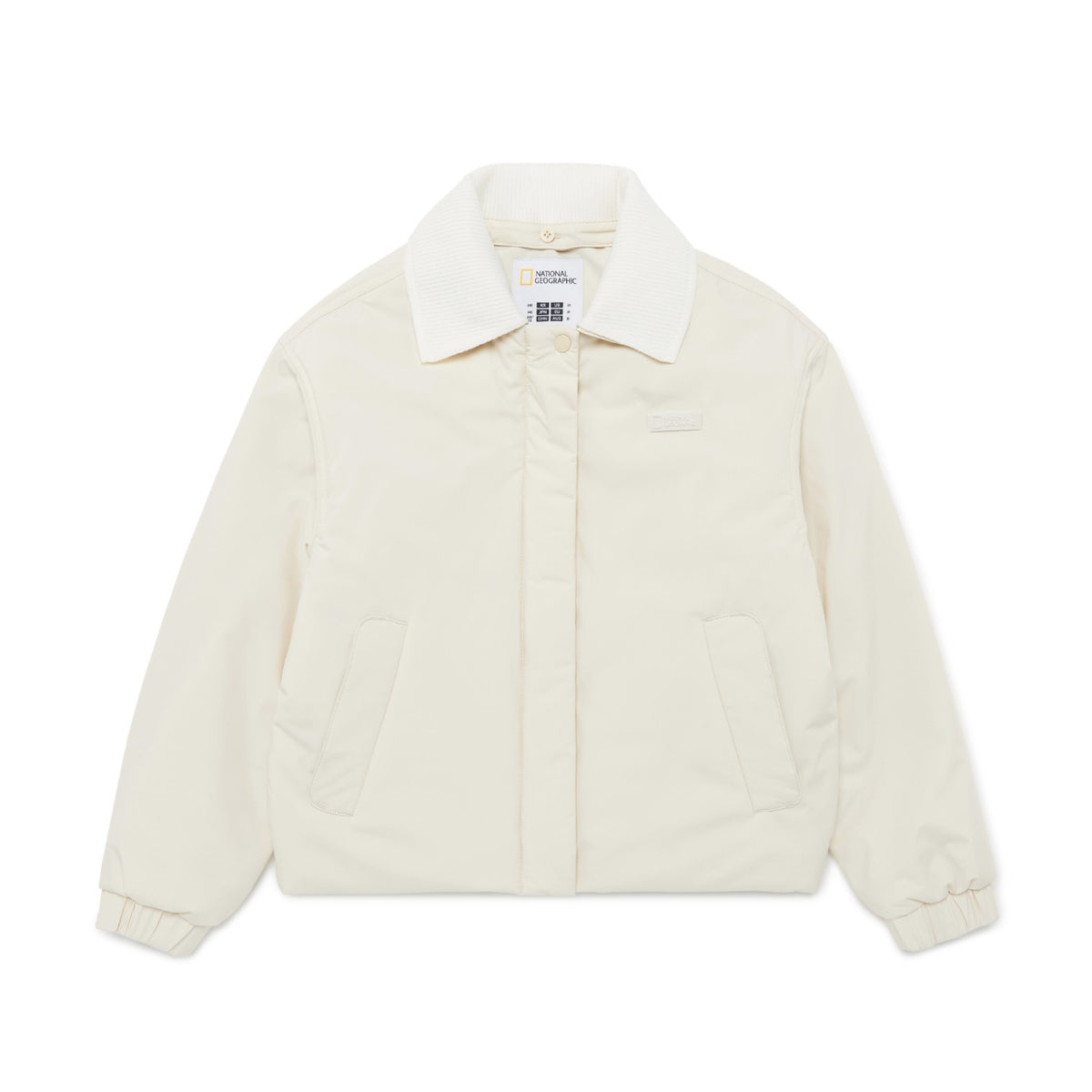 Kids Girls Padding Jacket- Cream